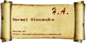 Hermel Alexandra névjegykártya
